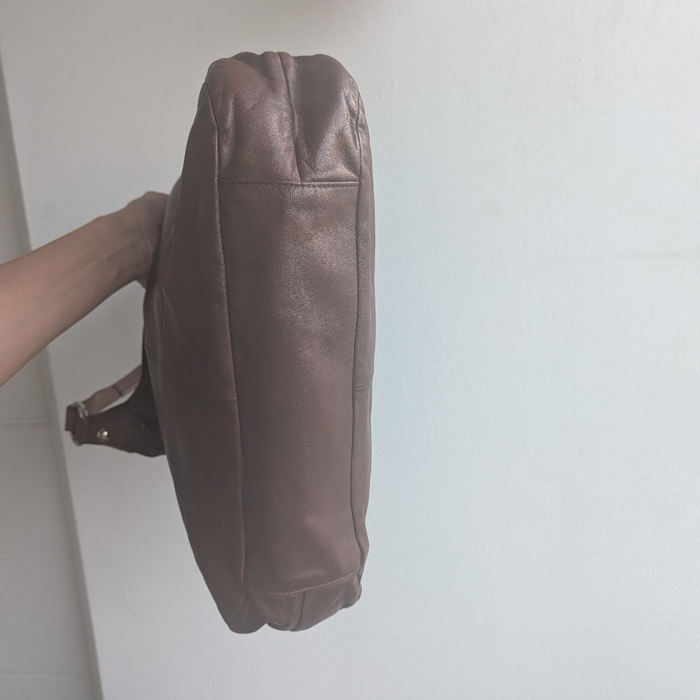 COACH Leather Lynn Soho Purse Hobo Shoulder Bag F 17092 Brown leather - Picture 6 of 16